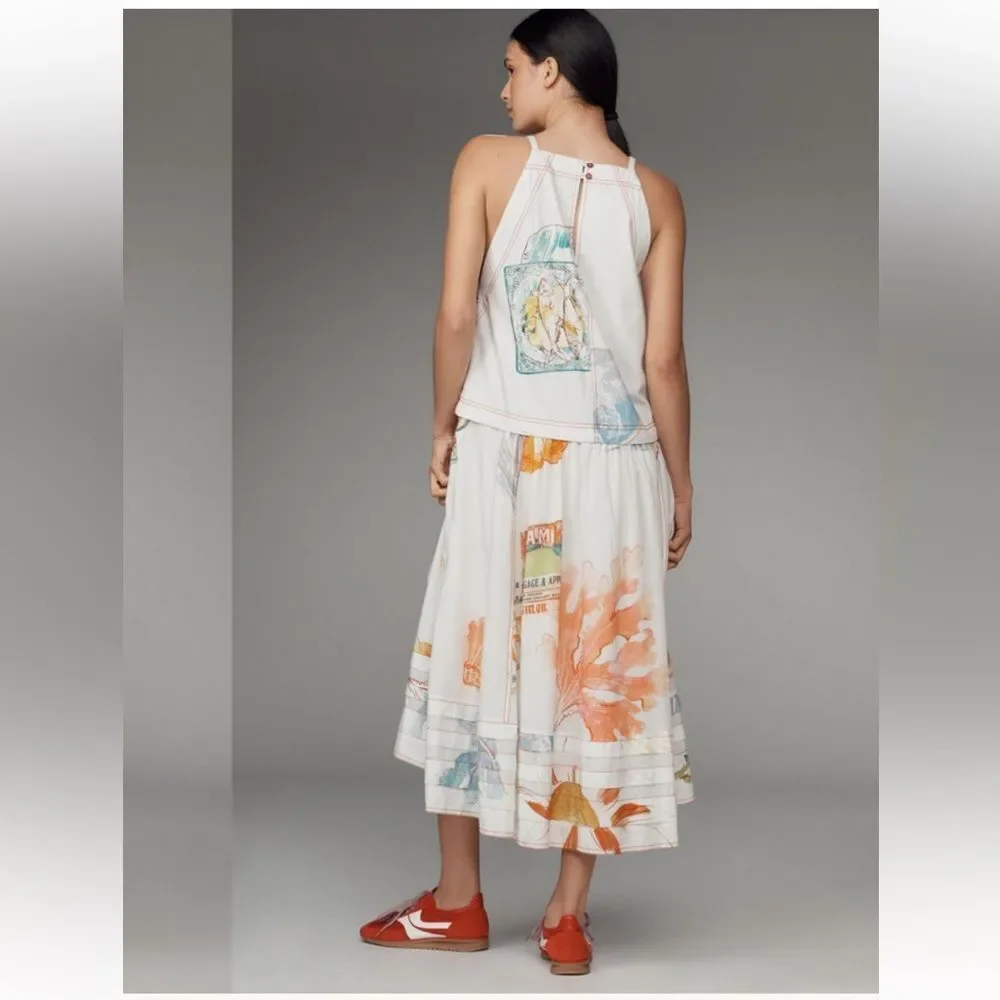 Anthropologie Pilcro Sleeveless Twofer Midi Dress - Picture 2 of 6